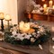 30" Pre-Lit Christmas Wreath for Front Door – Large Lighted Outdoor Wreath with White & Gold Xmas Balls, Beaded String, and Holiday Décor for Home, Porch, Fireplace, and Window